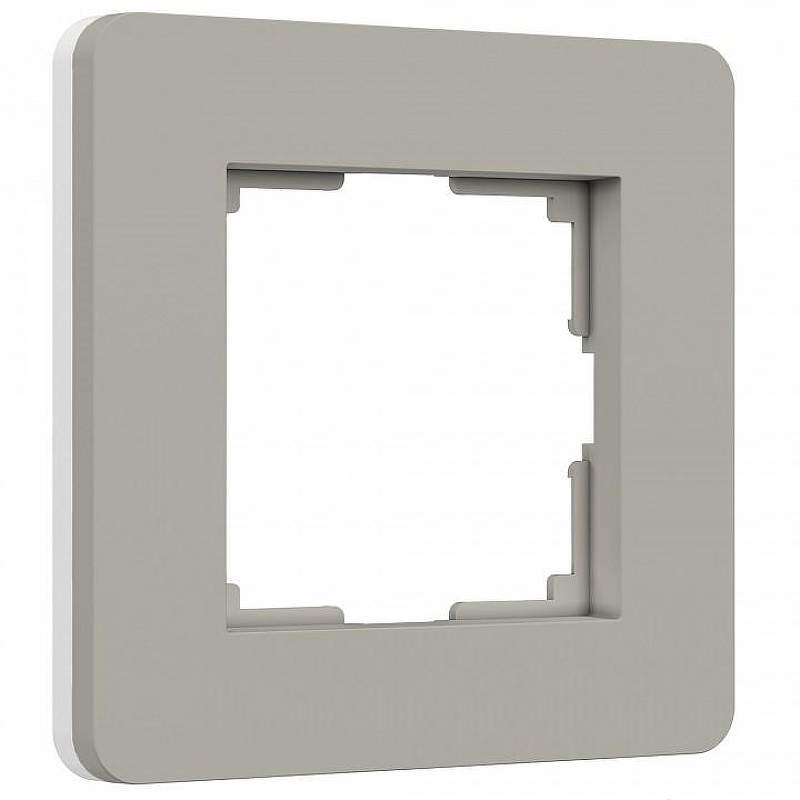 Рамка на 1 пост Werkel Split (дымчатый/белый, soft-touch) W0013067 