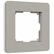 Рамка на 1 пост Werkel Split (дымчатый/белый, soft-touch) W0013067 цвет Белый, Серый