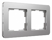 Рамка на 2 поста Werkel Platinum (алюминий) W0022606 цвет Серебро