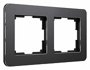 Рамка на 2 поста Werkel Platinum (черный алюминий) W0022608 цвет Черный