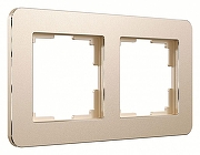 Рамка на 2 поста Werkel Platinum (шампань) W0022611 цвет Бежевый