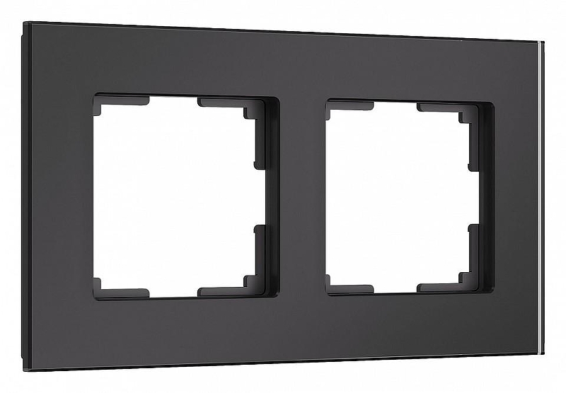 Рамка на 2 поста Werkel Senso (черный, стекло soft-touch) W0023108 