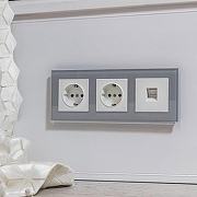 Рамка на 3 поста Werkel Favorit (серый) W0031115 цвет Серый-1