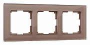 Рамка на 3 поста Werkel Favorit (латте, стекло) W0031142 цвет Коричневый