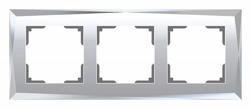 Рамка на 3 поста Werkel Diamant (зеркальный) W0031220 