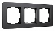 Рамка на 3 поста Werkel Platinum (черный алюминий) W0032608 цвет Черный