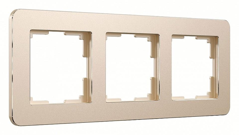 Рамка на 3 поста Werkel Platinum (шампань) W0032611 