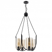 Люстра Vele Luce Fiamma VL5812P04 цвет плафона/подвески Оранжевый, цвет арматуры Черный-1