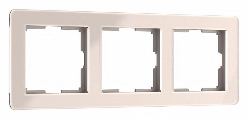 Рамка на 3 поста Werkel Acrylic (айвори) W0032743 