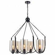 Люстра Vele Luce Fiamma VL5812P06 цвет плафона/подвески Янтарный, цвет арматуры Черный-2