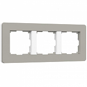 Рамка на 3 поста Werkel Split (дымчатый/белый, soft-touch) W0033067 цвет Белый, Серый