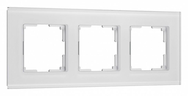 Рамка на 3 поста Werkel Senso (белый, стекло soft-touch) W0033101 