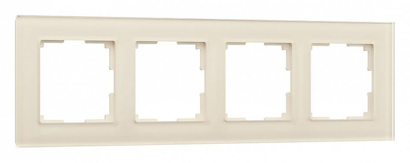 Рамка на 4 поста Werkel Favorit (молочный, стекло) W0041141 