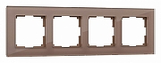 Рамка на 4 поста Werkel Favorit (латте, стекло) W0041142 цвет Коричневый