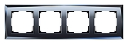 Рамка на 4 поста Werkel Diamant (черный) W0041208 цвет Черный