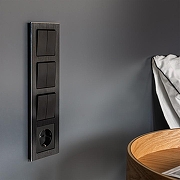 Рамка на 4 поста Werkel Aluminium (черный алюминий) W0041708 цвет Черный-2