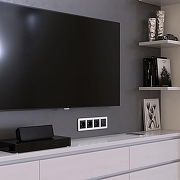 Рамка на 4 поста Werkel Platinum (алюминий) W0042606 цвет Серебро-2