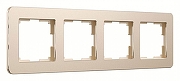 Рамка на 4 поста Werkel Platinum (шампань) W0042611 цвет Бежевый