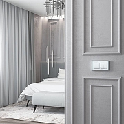 Рамка на 2 поста Werkel Baguette белый/серебро W0022850 цвет Белый, Серебро-2