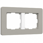 Рамка на 2 поста Werkel Split (дымчатый/белый, soft-touch) W0023067 цвет Белый, Серый