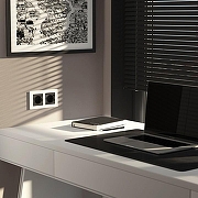 Рамка на 2 поста Werkel Senso (белый, стекло soft-touch) W0023101 цвет Белый-2