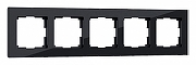 Рамка на 5 постов Werkel черный,стекло W0051108 цвет Черный