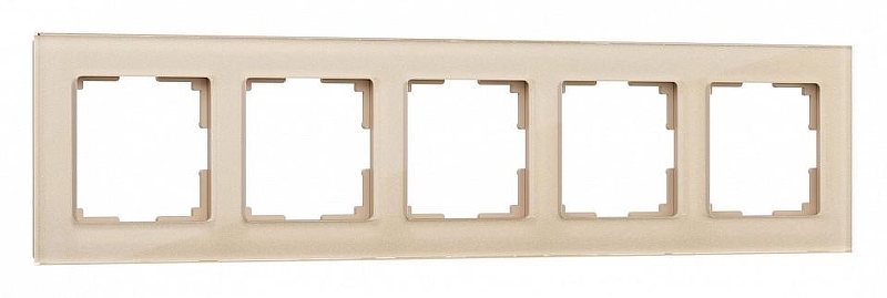 Рамка на 5 постов Werkel шампань,стекло W0051111 