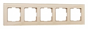 Рамка на 5 постов Werkel шампань,стекло W0051111 цвет Бежевый