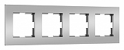 Рамка на 4 поста Werkel Slab (серебро софт) W0042965 цвет Серебро