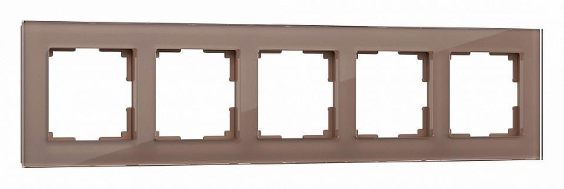 Рамка на 5 постов Werkel Favorit (латте, стекло) W0051142 