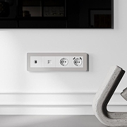 Рамка на 4 поста Werkel Split (дымчатый/белый, soft-touch) W0043067 цвет Белый, Серый-2