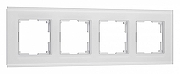 Рамка на 4 поста Werkel Senso (белый, стекло soft-touch) W0043101 цвет Белый