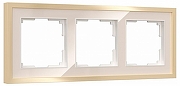 Рамка на 3 поста Werkel Baguette (айвори/латунь) W0032851 цвет Желтый, Латунь