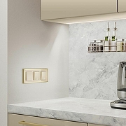 Рамка на 3 поста Werkel Baguette (айвори/латунь) W0032851 цвет Желтый, Латунь-3