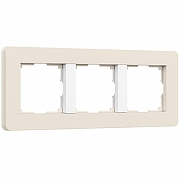 Рамка на 3 поста Werkel Split (айвори/белый, soft-touch) W0033066 цвет Желтый