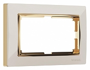 Рамка для двойной розетки Werkel Snabb (слоновая кость/золото) W0081932 цвет Слоновая кость