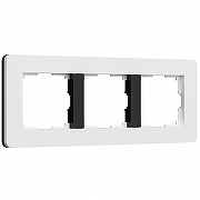 Рамка на 3 поста Werkel Split (белый/черный, soft-touch) W0033068 цвет Белый, Черный