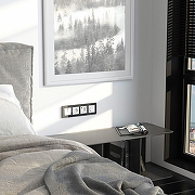 Рамка на 4 поста Werkel Elite (черный, стекло) W0042448 цвет Черный-1