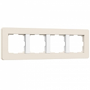Рамка на 4 поста Werkel Split (айвори/белый, soft-touch) W0043066 цвет Желтый