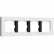 Рамка на 4 поста Werkel Split (белый/черный, soft-touch) W0043068 цвет Белый, Черный