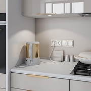 Выключатель одноклавишный без рамки Werkel белый W1110001 цвет Белый-1