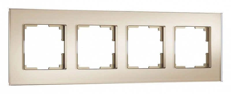 Рамка на 4 поста Werkel Senso (шампань, стекло soft-touch) W0043111 