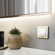 Выключатель одноклавишный без рамки Werkel белый матовый W1110061 цвет Белый-2