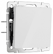 Выключатель одноклавишный без рамки Werkel белый акрил W1110041 цвет Белый