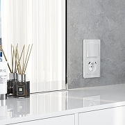 Выключатель одноклавишный без рамки Werkel белый акрил W1110041 цвет Белый-1