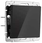 Выключатель одноклавишный без рамки Werkel черный акрил W1110048 цвет Черный