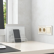 Выключатель одноклавишный с подсветкой без рамки Werkel айвори матовый W1110162 цвет Желтый-4