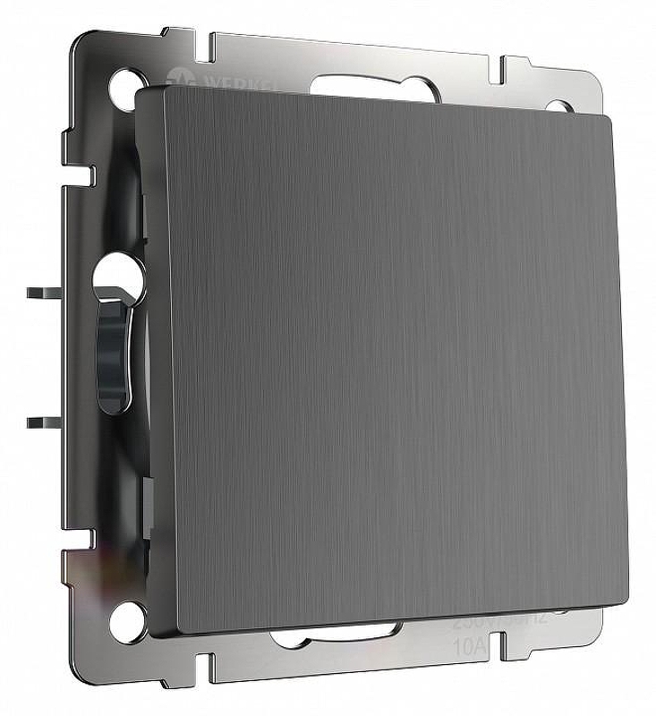 Выключатель проходной одноклавишный без рамки Werkel графит рифленый W1112004 