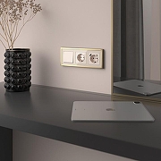 Выключатель проходной одноклавишный без рамки Werkel айвори акрил W1112043 цвет Желтый-1