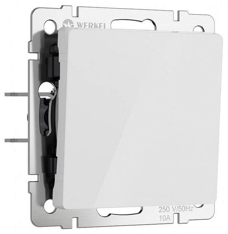 Выключатель проходной одноклавишный без рамки Werkel белый акрил W1112041 